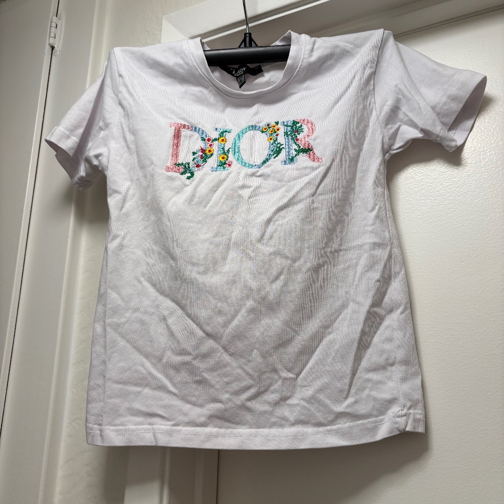 Baby Dior Floral Embroidered T-Shirt - Size Unknown